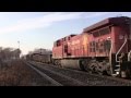 CPR stops to drop rail cars in siding CPR stops to drop rail cars in siding