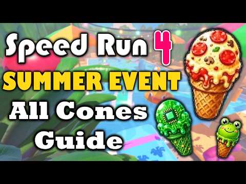 Roblox Speed Run 4 - ALL SUMMER EVENT CONES LOCATION Guide