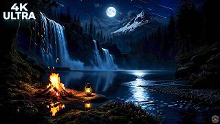 Campfire by the Peaceful River | Soothing Sounds to Help You Relax & Sleep Deeply