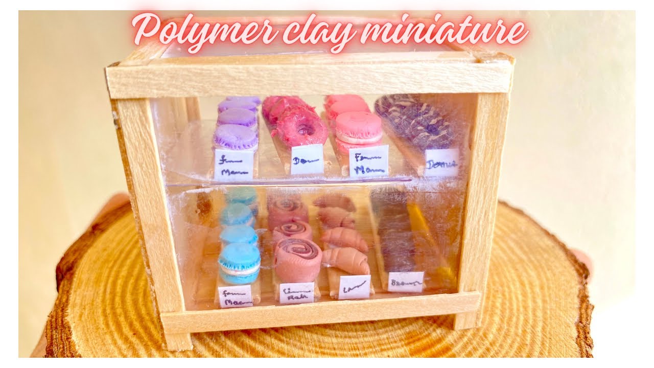 Miniature polymer clay baked items diy | Polymer clay foods - YouTube