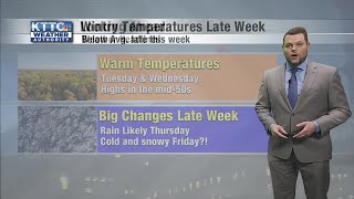 Big temperature changes this week