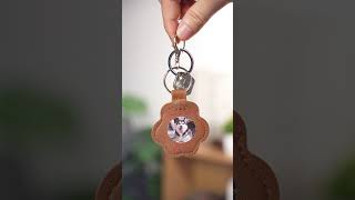 NEW ITEM WITH HUGE POTENTIAL - LEATHER PAWPRINT KEYCHAIN #personalizedgifts #printondemand #custom