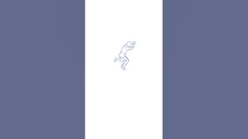2d hand drawn animation jump sequence. #shorts #art #sketching #animation