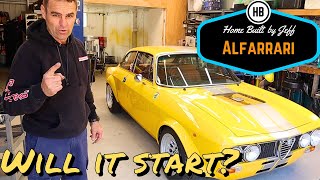 Will it start?  Ferrari engined Alfa 105 Alfarrari build part 194