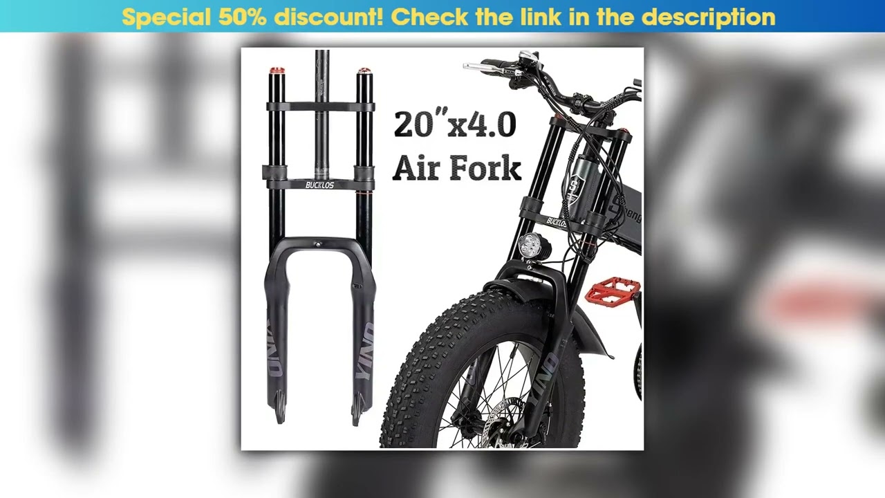 BUCKLOS 2040 Fat Bike Air Fork SingleDouble Shoulder 20inch Suspension Fork Disc Brake 9135mm Snow