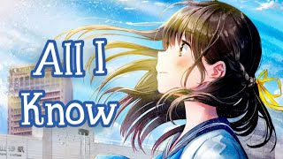Nightcore - All I Know (Lyrics) @sorasnightcore
