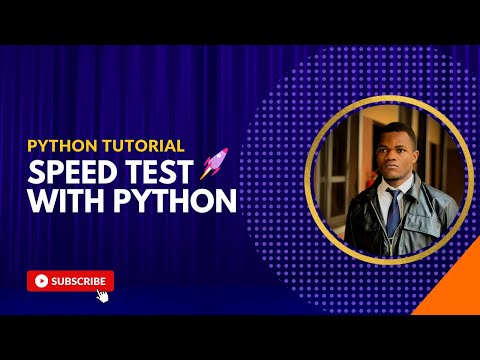 Check your Internet speed with Python.