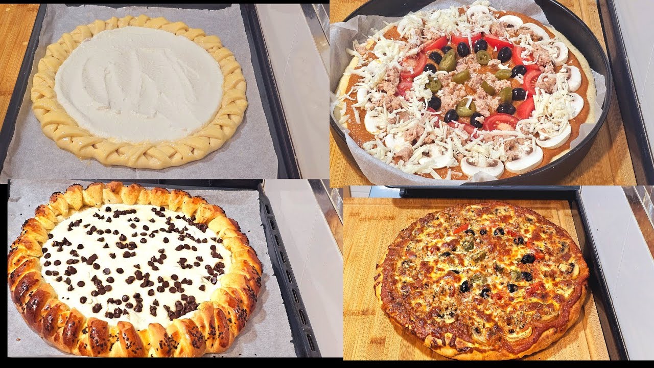 البيتزات المطاعم الكبرى وأحسن واحدة مالحة وواحدة حلوة 👌بي أبسط الطرق 😋اللذة لا تقاوم 👌
