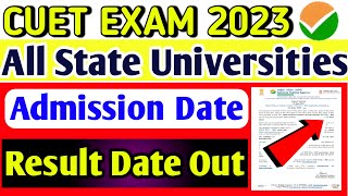 CUET Exam UG Result Date And All Universities Admission Date Out 2023️