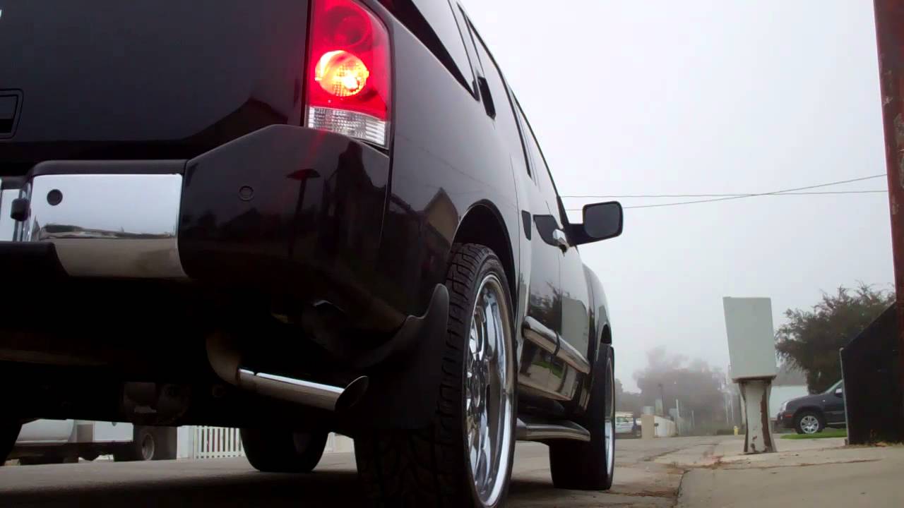 22" Magnaflow muffler on stock Nissan Armada...exhaust sound YouTube