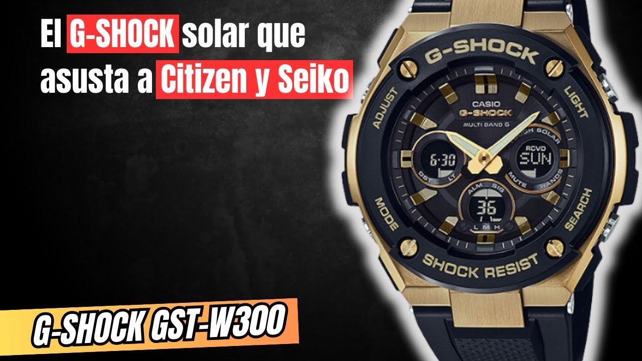 Casio G-Shock G-Steel GST-W300 ⌚ TOOLWATCH de acero, solar