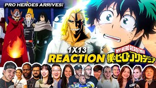 DEKU SAVE ALLMIGHT!🔥Season FINALE Pro Heroes Arrives⚡My hero Academia Episode 1x13 Reaction Mashup