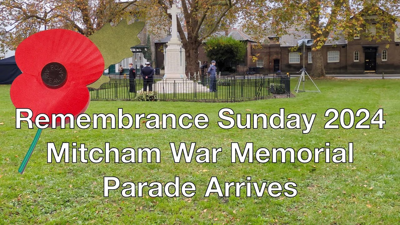 Mitcham Remembrance Sunday 2024 - Parade Arrives - YouTube