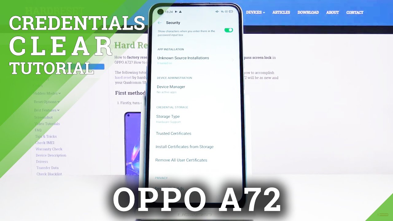 How to Clear Credentials in OPPO A72 – Delete Credentials - YouTube