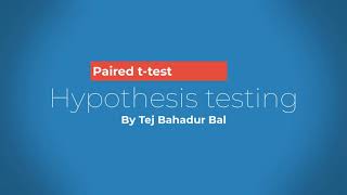 Paired t-test by Tej bahadur Bal