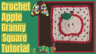 Apple Granny Square Crochet Tutorial