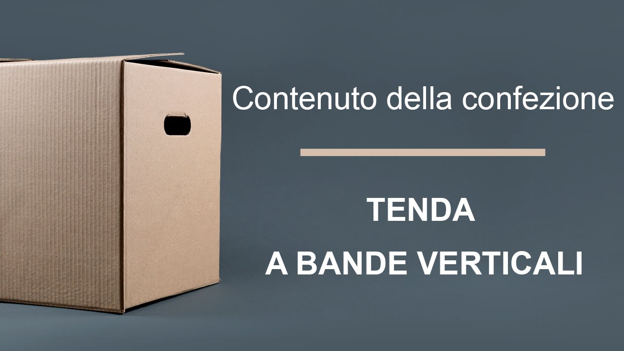 Contenuto della confezione di una tenda a bande verticali – Tende-e-Tende.it