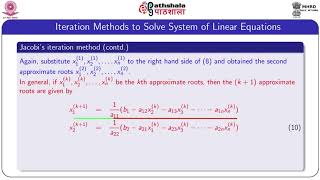 M-18. Iteration Methods to Solve  System of Linear Equations