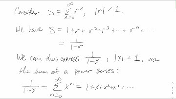 Representations of Functions as Power Series - Calculus 2 (11.9a)