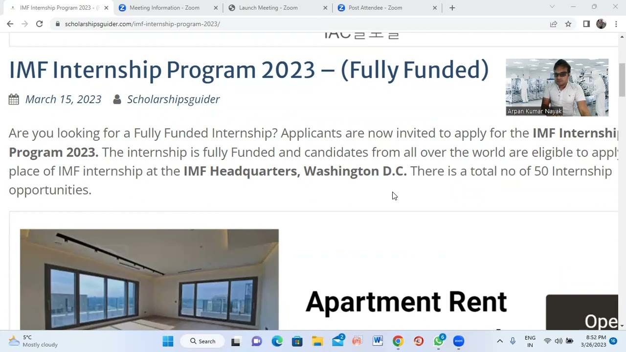 IMF Internship Program 2023