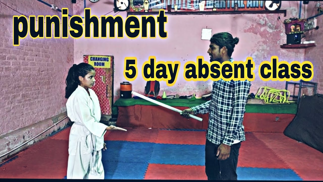punishment for girl |5 day absent karate class 😡 hand spring practice in club 