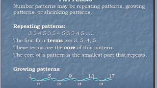 Grade 4.1.2 Math Exploring Number Patterns 1
