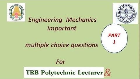Engineering mechanics mcq