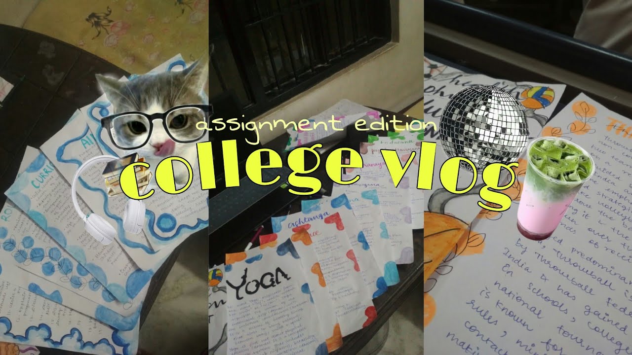 college work vlog completing loads of assignment, rote memorising