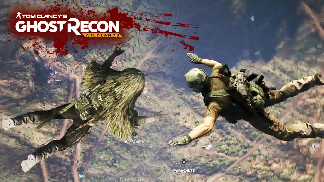 WHO WILL OPEN THEIR PARACHUTE LAST? Ghost Recon Wildlands New Beta Gameplay on PS4 Pro starfields hallman