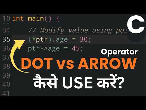 C Programming: Structure Pointer Explained | Dot vs Arrow Operator Tutorial