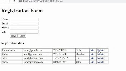 C# Asp.Net Insert Update Delete and View With SQL Server Database Stored Procedure