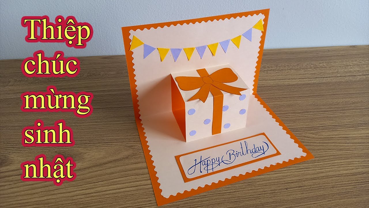 Thiệp chúc mừng sinh nhật 3d /Birthday greeting card (Mẫu 2) - YouTube