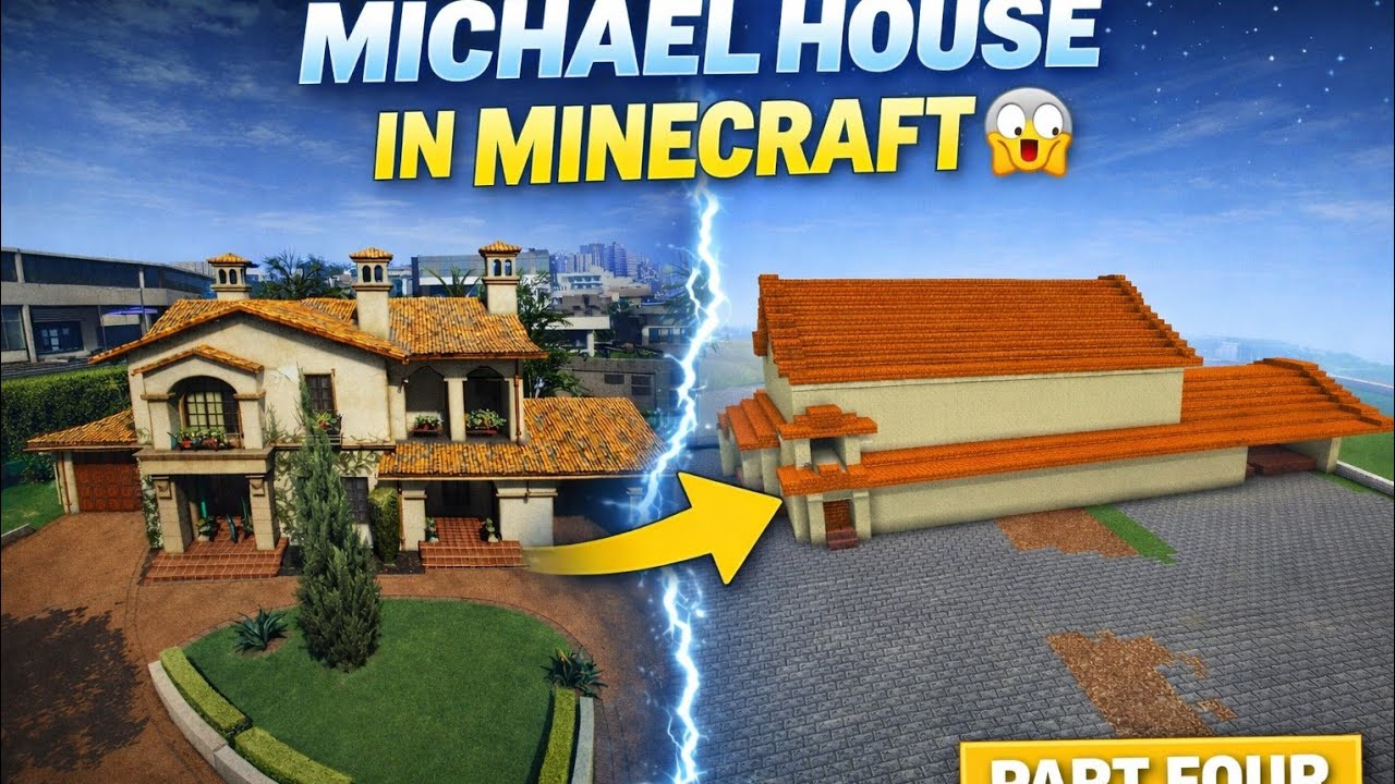 Minecraft Michael House Roof Design | Easy Chappar Roof 🏠🔥 - YouTube