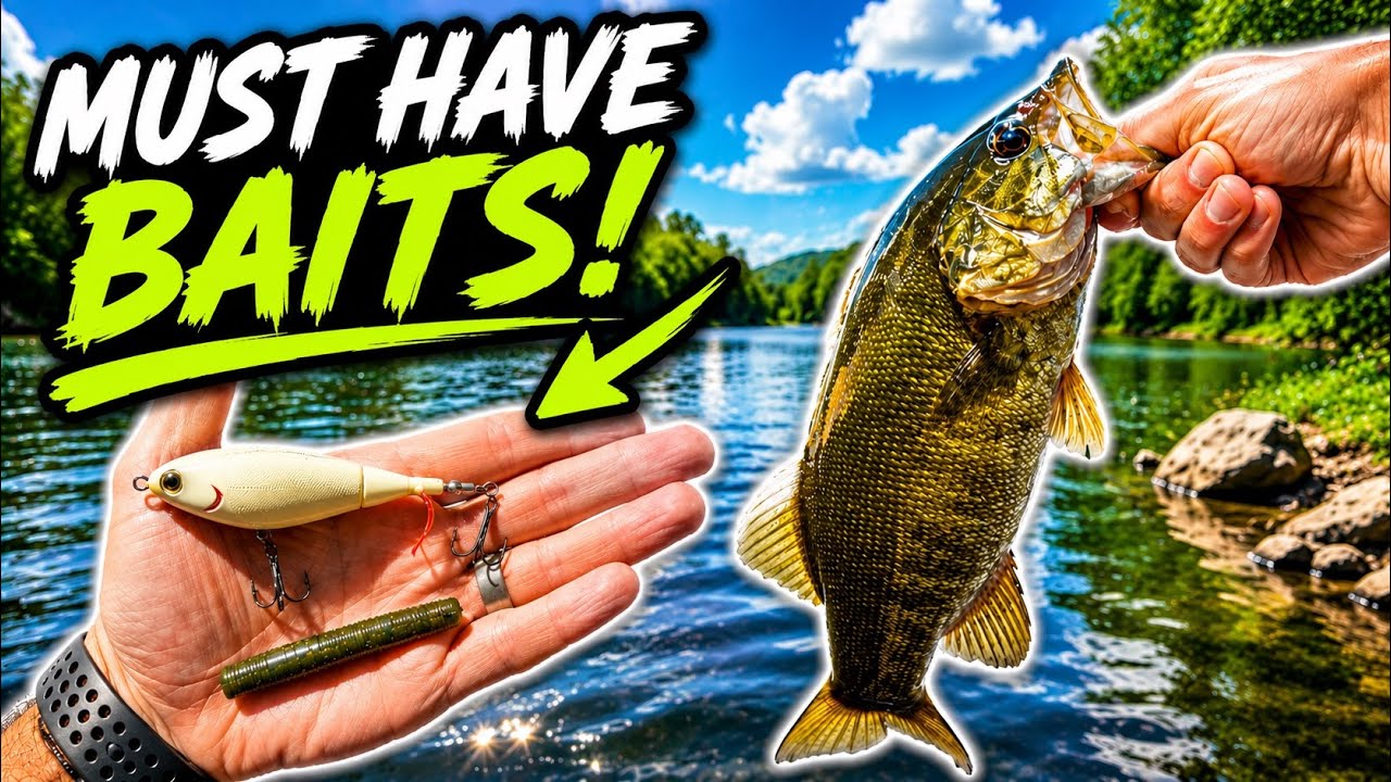 Summer River Fishing For GIANT smallmouth BASS! #fishing #river #bass