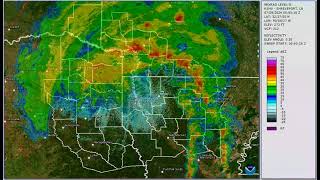 2024 Tropical Storm Beryl - Shreveport, LA WSR-88D Radar Animation