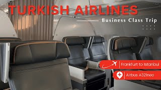 Turkish Airlines Airbus A321neo Business Class Trip | 4K | Frankfurt to Istanbul