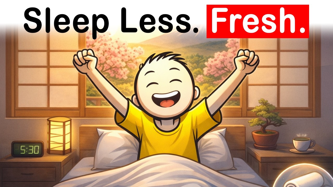 How To Sleep LESS hours And Wake Up FRESH - 5 Japanese Secrets For Better Sleep (Science Backed)