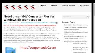 NoteBurner M4V Converter Plus Coupon Code