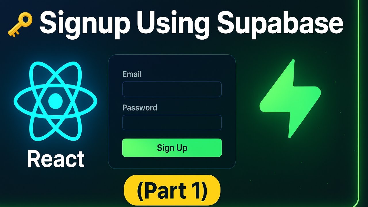 Supabase + React Authentication | Register User Easily (Part 1) 🔑 - YouTube