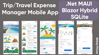 Trip Expense Manager App .Net MAUI Blazor Hybrid + SQLite | Step by Step Build (From Scratch to End) screenshot 3