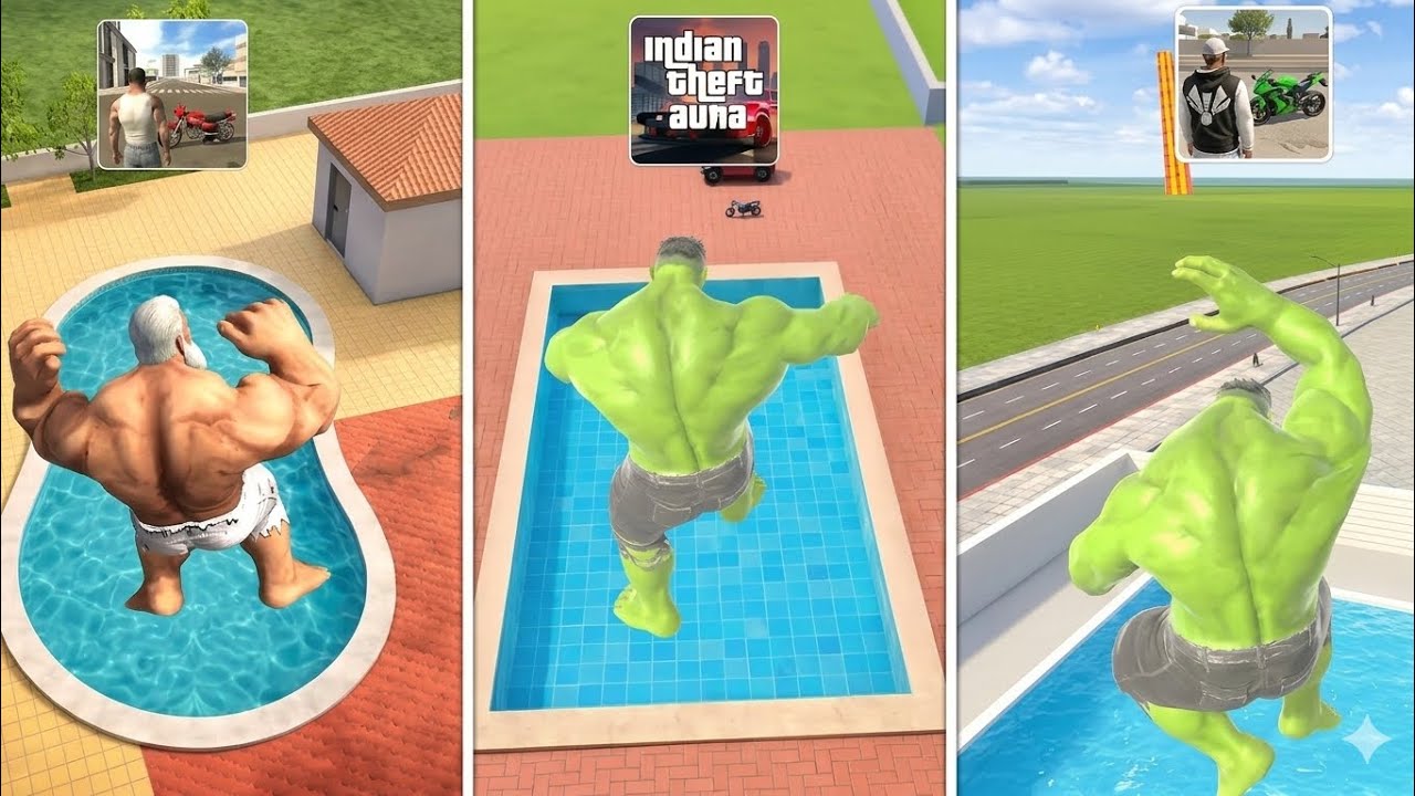 Hulk jump a swimming pool 😍🔥which is best hulk 🔥