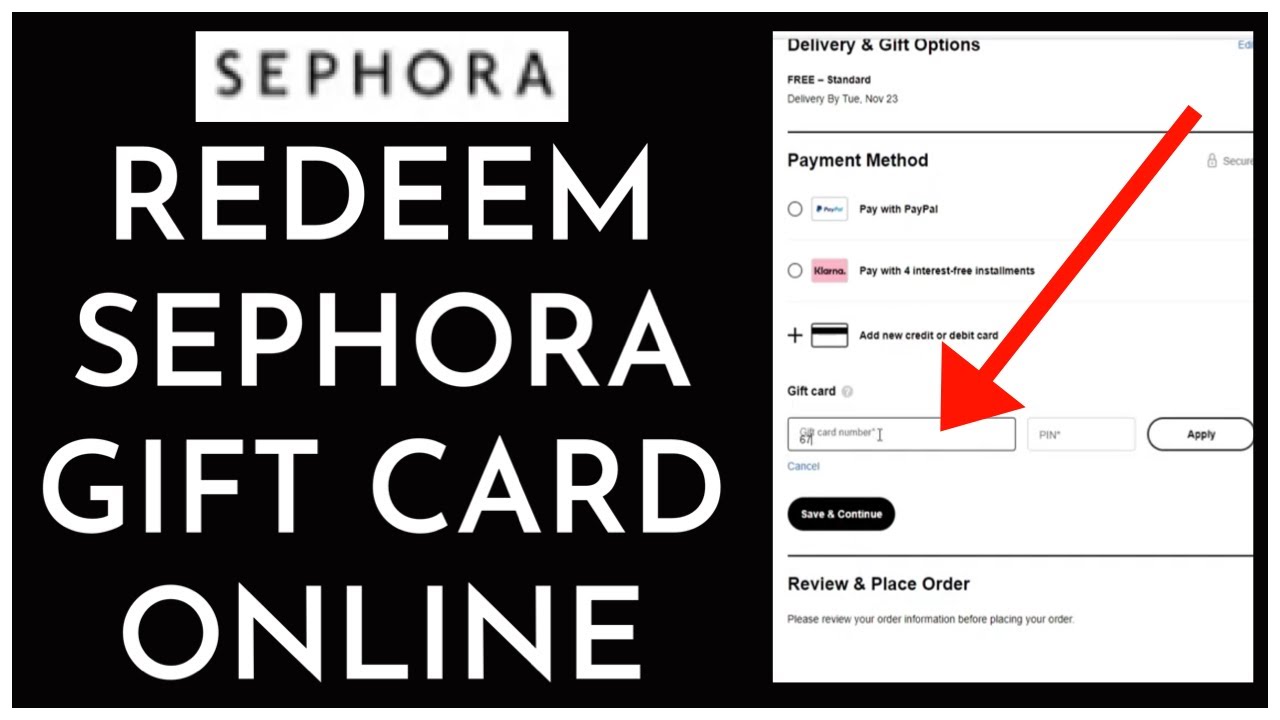 How To Redeem Sephora Gift Card Online?