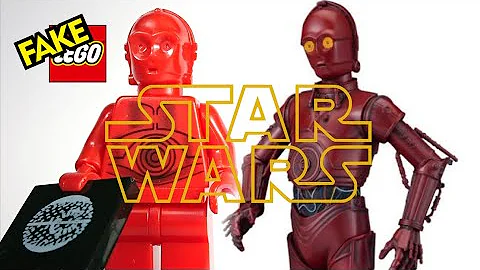Fake Lego Protocol Droid R-3PO Star Wars Custom Minifigure by POGO PG661