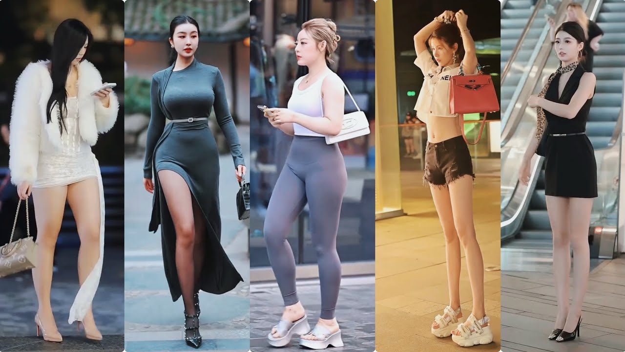 Top Beautiful Girls China Tiktok Fashion Street 💃💦2025 ep.109 