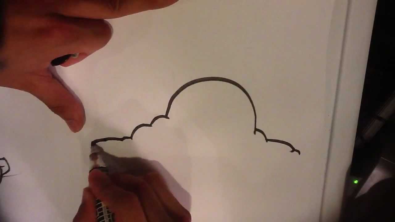How to Draw a Cloud - Easy Things To Draw - YouTube