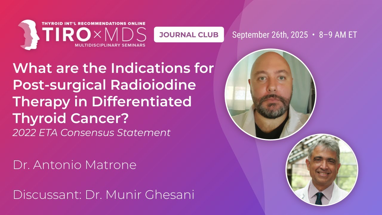 Radioiodone Post-surgical Radioiodine Therapy in Thyroid Cancer with Dr. Matrone ...