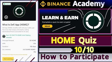 Binance HOME Quiz | Binance Learn and Earn Tutorial | How to Participate | 18 November