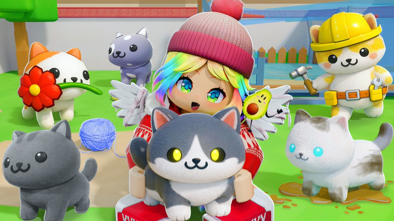 УХАЖИВАЮ ЗА КОШКАМИ В РОБЛОКСЕ!