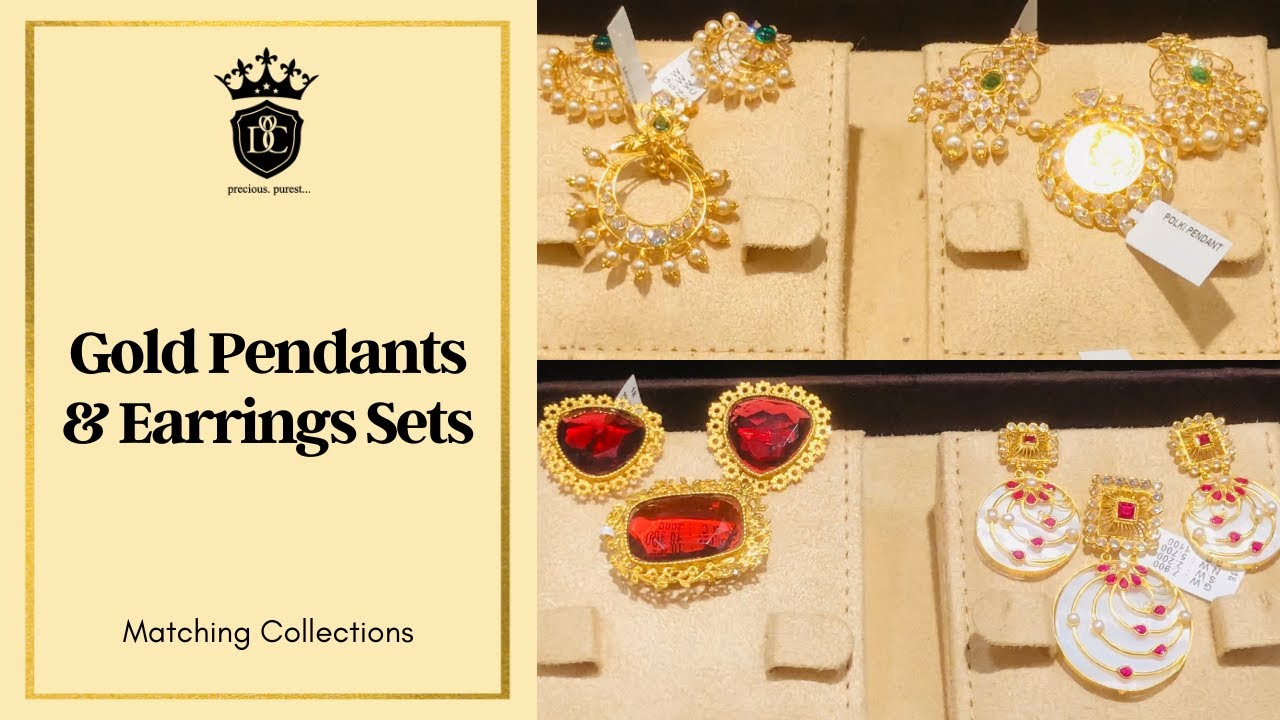 Pendants & Earrings Gold Jewellery Sets | Statement, Lightweight & Contemporary Designer Collections