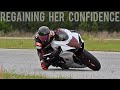 First track day after her crash  gsxr750